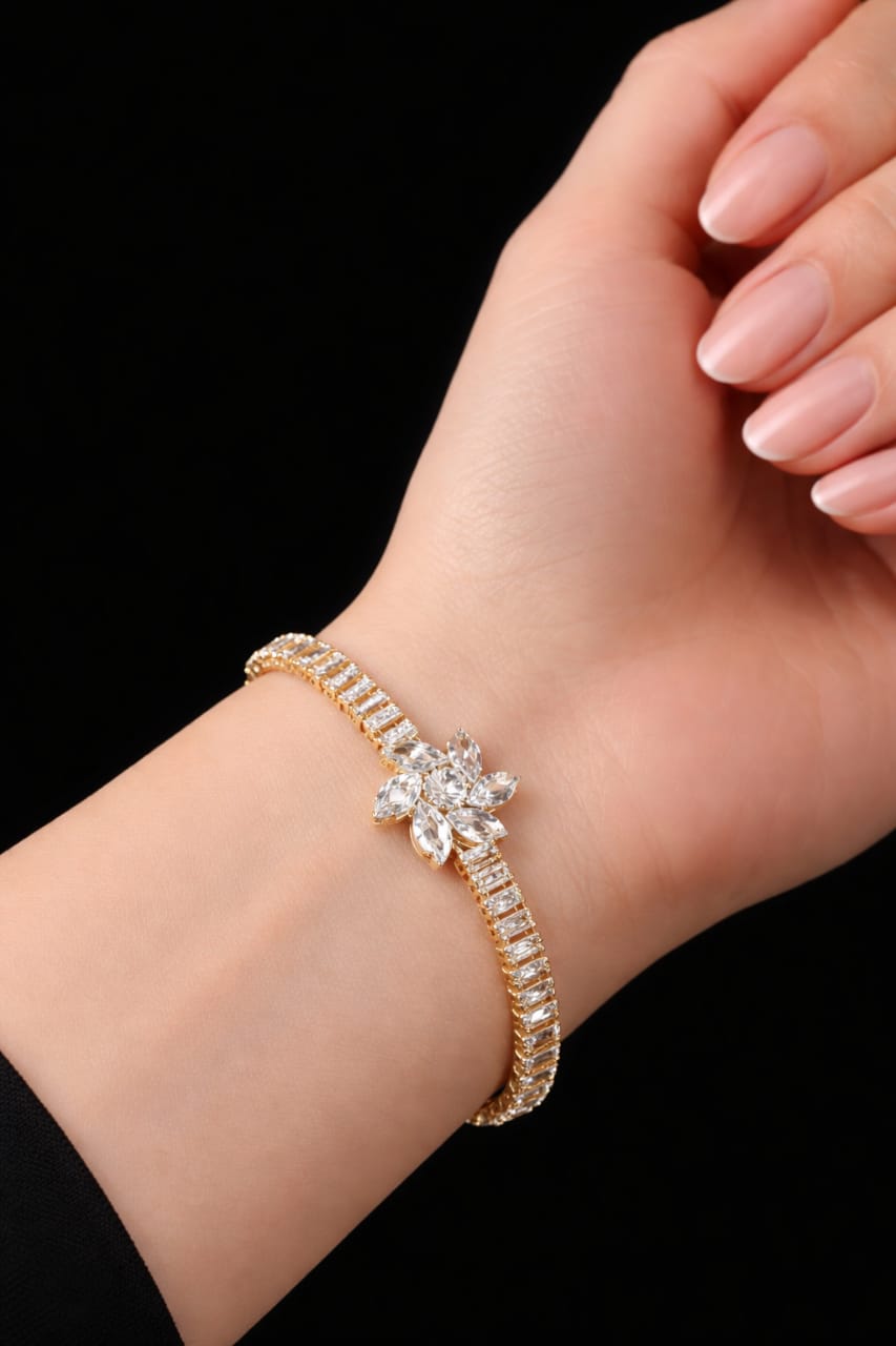 Imported China  Luxury Noir Bloom Bracelet For Women